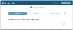 How do I select what data displays in my CQ+ report?