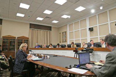DeVos testifies at a House hearing in May. (Alex Wong/Getty Images)